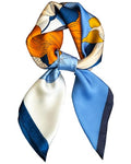 Satin Bandana Headscarf for Women Silky Hair Scarves for Fashion Lightweight - color: 12-blue Magnolia