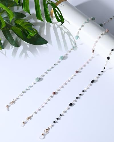 Bohemia Glasses Chain for Women - Boho Sunglasses Holders Around Neck Eyeglasses Charms for Eyewear Retainer Strap - color: Black