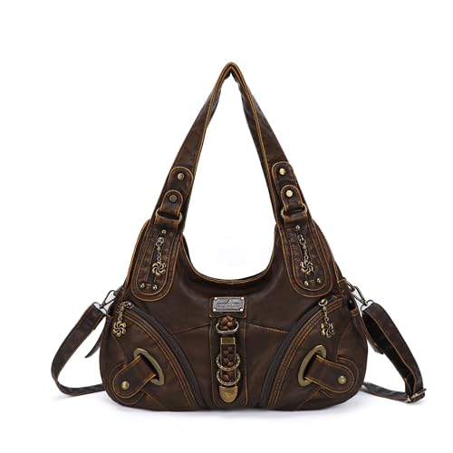 Angelkiss Hobo Purses and handbags for Women Satchel Handbag Women Purses Large Daily Shoulder Bags | Purses - color: 801brown