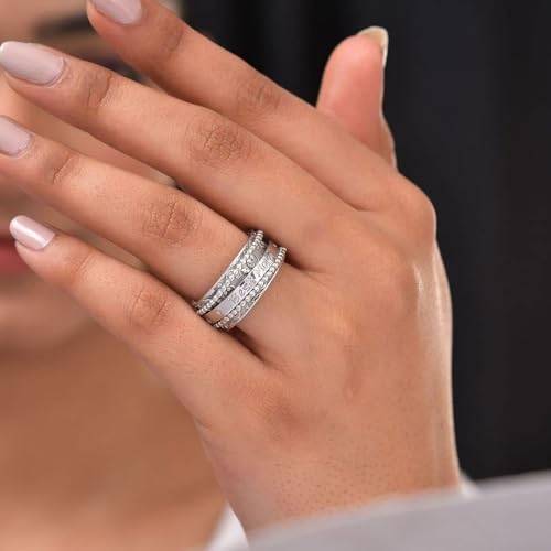 Shop LC 925 Sterling Silver Fidget Spinner Ring for Women - color: Best Mom