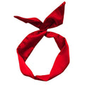 HYFEEL Wire Headbands for Women Knotted Bows Cute Fashion Plain Twisted Satin Ribbon Girls Hair Scarf Accessories Solid Colors - Red - color: Red