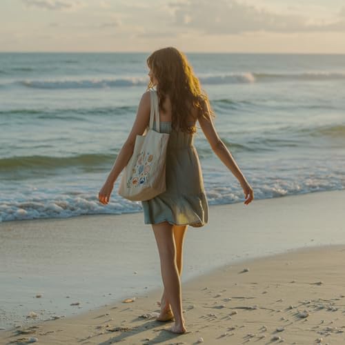 Aesthetic Tote Bag for Women | Medium Size with Inner Pocket | Stylish & Practical - color: Coral