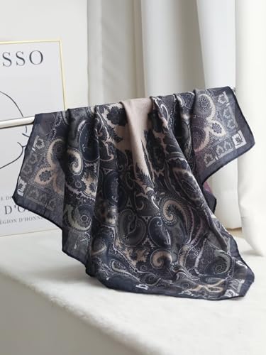 K-Elewon Women Medium Square Scarf Head Scarf Neck Scarf Hair Scarf Head Sleeping Wraps Bandana Scarfs for Women - color: V20