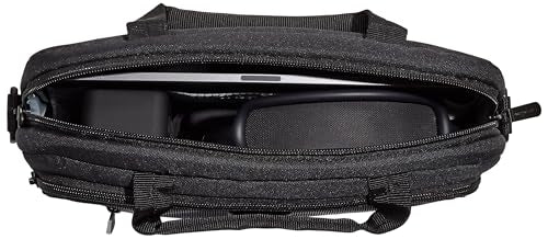 Amazon Basics 11.6 inch Laptop Bag with Shoulder Strap and Handle, Briefcase with Large Capacity Compartments for Tablets and Accessories, Black, 1-Pack - size: 11.6 Inch, style: 1-pack