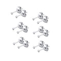 FOSIR 6 Pair Tiny Women 14K Gold Plated Ball Stud Earrings Surgical Stainless Steel Earrings Set, 2-6MM - style: silver-6pair,2mm