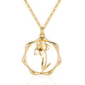 Gold Necklace for Women Birth Flower Necklaces 18K Gold Plated Custom Birth Month Floral Necklaces Birthday Gifts for Women - style: Gold-03-Daffodil