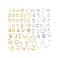 66Pcs Ear Cuff Earrings for Women Non Piercing, Fake Earrings, Silver Clip on Cartilage Earrings for Sensitive Ears Gold Ear Wrap Earrings for Helix Cartilage Butterfly Ear Cuffs Non Piercing