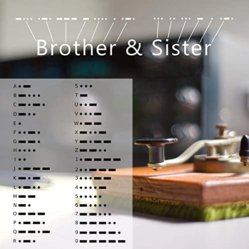 KGBNCIE Inspirational Gifts for Women, Morse Code Funny Gifts Bracelets for Women, S925 Sterling Silver Morse Code Bracelets Friend Gifts - style: 19 Brother & Sister