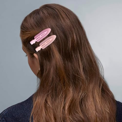10 Pcs Creaseless No Crease No Bend Flat Hair Clips For Styling Non Slip Makeup Clips For Women Salon Hairstyle,Jelly Orange Pink Rose Red - color: Jelly Orange Pink Rose Red