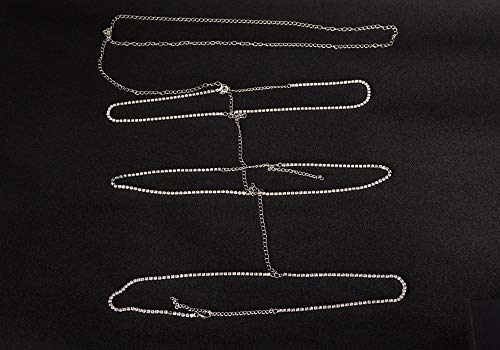 Gold Snake Leg Chain Jewelry for Women Sexy Thigh Chain for Women Boho Body Chain for Beach Summer Holiday - style: Gold Crystal