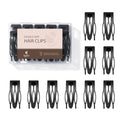 10 Pcs Double Grip Hair Clips, Sightor Metal Snap Hair Clips Hair Barrettes for Women Hair Making Salon Supplies Hair Accessories (Black) - color: Black