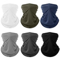Geyoga 6 Pieces Summer UV Protection Cooling Neck Gaiter Face Clothing Neck Gaiter Mask Scarf Sunscreen Breathable Bandana - color: Dark Color
