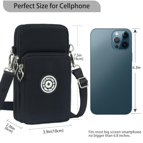 JANKS Small Crossbody Bags for Women Mini Cell Phone Purses Handbag Shoulder Bag - color: 01 Black