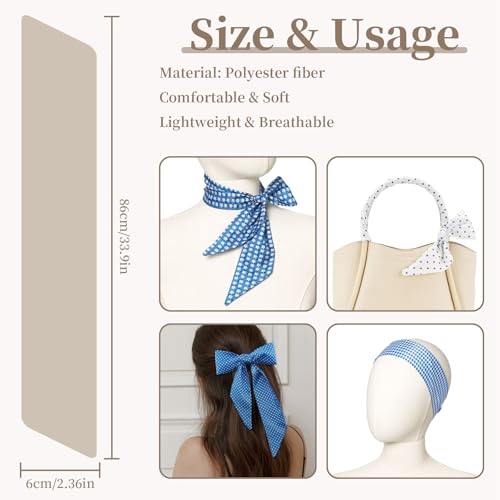 QIUTIMIY 4 Pack Purse Scarf Handbags Skinny Twill Hair Scarves Narrow Neck Scarf Band Women Fashion Accessories Bag Charms - color: Style 11