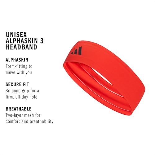 adidas Alphaskin Tie Headband - color: 3/Red/Black