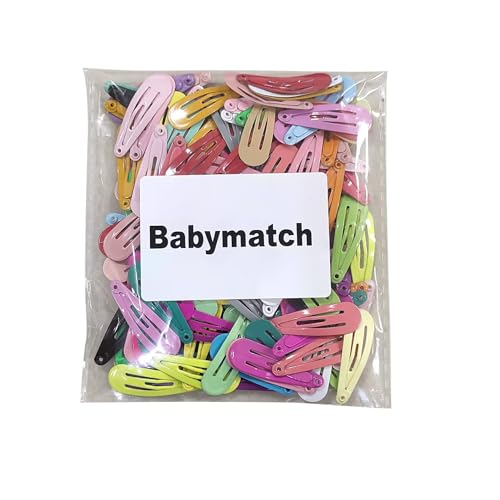 Babymatch Baby Barrettes Hair Clips: 1.2 inch (3cm) Small Mini Snap for Toddler Little Girls Kids 150pcs (30 colors)