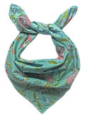 AVKA Studio 100% Cotton Bandanas for Women & Men, 2 Pack 20x20 Inch, 22x22 inch Hand Printed, Lightweight Cotton Handkerchief - color: Turquoise, size: 22 x 22 Inches Large