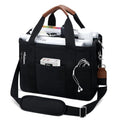 KKXIU Canvas Tote Bag for Women with Zipper and Compartments Crossbody Large Bible Messenger Purse Bag With Pockets | Canvas - color: Black, size: Large