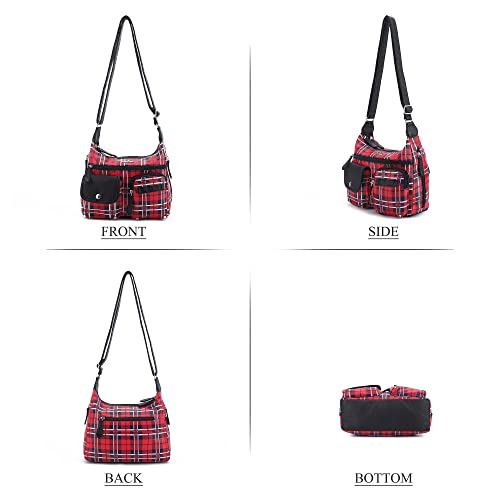 Angel Kiss Crossbody Bags for Women, Ladies Shoulder Handbags and Purses Medium Faux Leather Pocketbooks | Ladies - color: 1red/Black