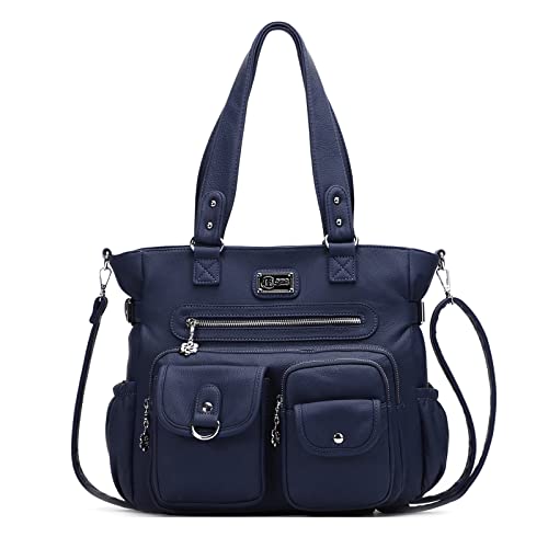 KL928 Large Purses for Women Shoulder Bag Tote Handbags Stylish Vegan Leather Hobo Bags Ladies, A-Black-4 | Large - color: A-blue-2
