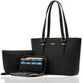 Purses And Wallets Set For Women Work Tote Satchel Handbags Shoulder Bag Top Handle Totes Purse With Matching Wallet - color: A1011-3pcs/Set Black