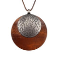 GelConnie Leather Necklaces Turquoise Long Boho Necklaces for Women Brown Chunky Circle Pendant Chocker Necklace Gold Sweater Necklace - style: Boho Brown Necklace