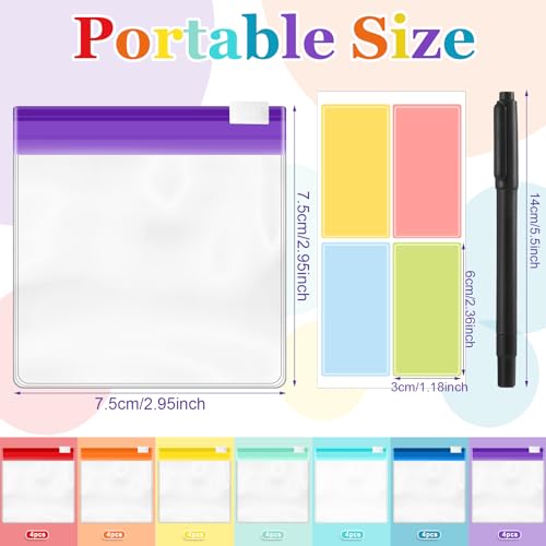 39 Pcs Pill Pouchs Zippered Pill Bags for Travel Reusable with 28Pcs Small Pill Organizer Pouches and 10pcs Sticker for Medicine Organizer Bags