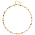 CANEVINKA Bohemian Beaded Choker Necklace 18K Gold Plated Bead Pendant Necklace Vintage Handmade Jewelry for Women - style: Shell Bead