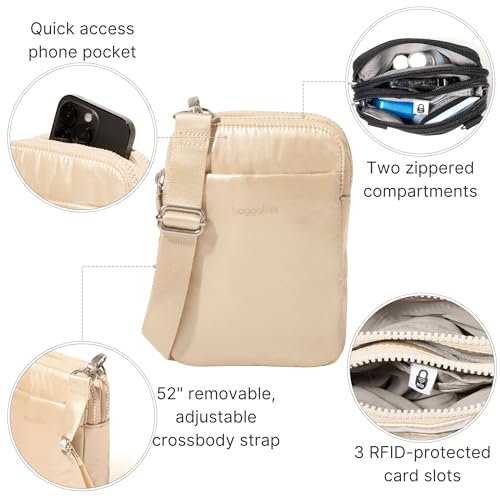 Baggallini Women's Modern Take Two Rfid Crossbody - color: Champagne Puff