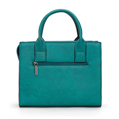 Wrangler Tote Bag for Women Western Purse and Aztec Satchel Handbag - color: Aztec Turquoise