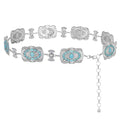 Montana West Rustic Couture's Large Western Concho Metal Belts for Women Cowgirl - color: Baby Turquoise
