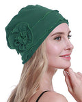 osvyo Chemo Headwear Turban Cap for Women - Cancer Beanie Hair Loss Sealed Packaging - color: Cotton-light-olive