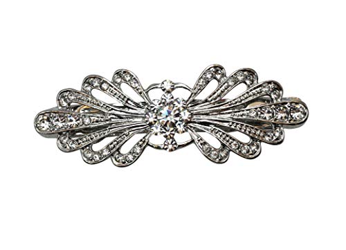 Faship Clear Small Mini Floral Hair Barrette Clip - color: Clear