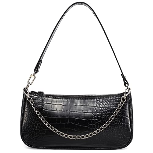 Loiral Small Purse for Women, Retro Classic Tote HandBag Shoulder Bags Clutch Purse - color: 2 Black