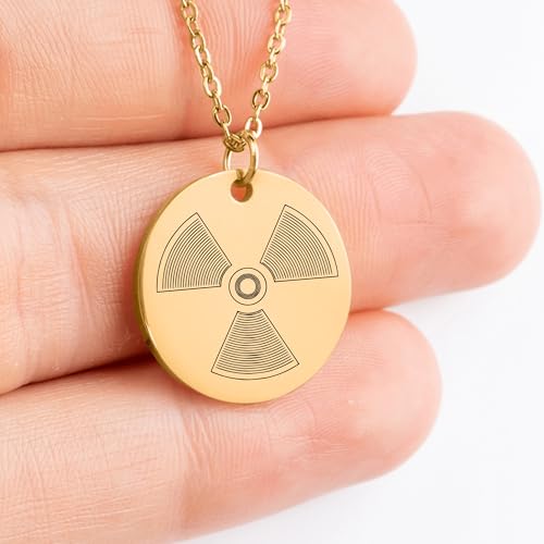 Personalized Radiologist Engraved Necklace with Beam Symbol - Custom Radiology Graduation Retirement Gift for Women - Medical School Jewelry
