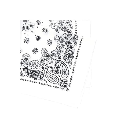 Rothco Trainmen Paisley Bandana - Standard - 22" X 22" - color: White