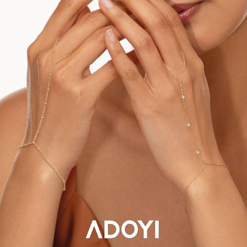 adoyi Gold Bracelets for Women, 14K Gold Plated Stackable Bracelet Stack Set Adjustable Charm Paperclip Chain Cuban Link Layered Waterproof Jewelry Sets Gifts for Womens - color: Gold Style C