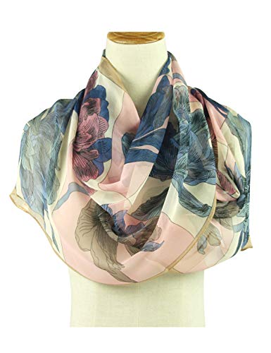 PANTONIGHT Long Chiffon Fashion Scarf Lightweight Chiffon Sheer for women - color: Pink 727