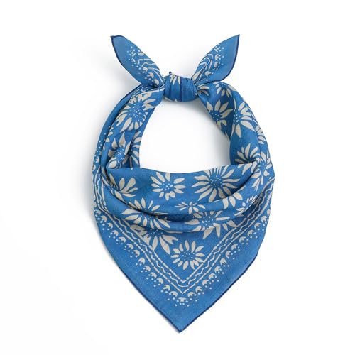 STARWHISPER Multicolored 22''x22'' Cotton Bandana for Women and Men Multi-purpose Headband Hair Scarf Protective Coverage - color: D13