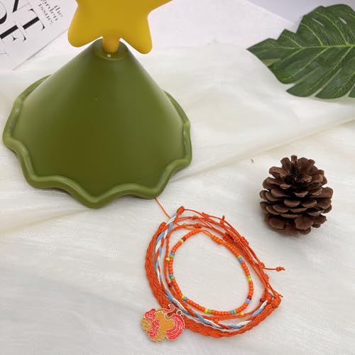 Beach Summer Ankle Bracelet for Women Handmade Braided Adjustable String Anklets Waterproof Surfer Bracelet - color: Turkey