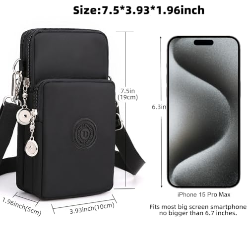 JANKS Small Crossbody Bags for Women Mini Cell Phone Purses Handbag Shoulder Bag - color: 010 Black