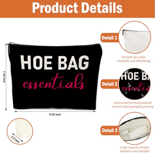 4 PCS Funny Gifts for Women Makeup Bag, Birthday Fun Hostess Gift for Women Girls Friends Cosmetic Bags Gag Gifts Girls Weekend Overnight Makeup Funny Travel Pouch, Black White - color: Multicolor 0093