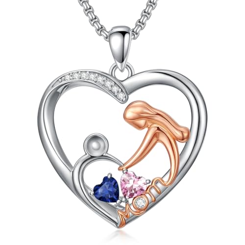 Mom Birthday Gift, Mom Necklace Birthstone Necklace, Anniversary Jewelry Valentine Mothers Day Christmas Birthday Gifts for Mom Women Her Wife Daughter - style: 09-10-Sept-Oct Birthstone