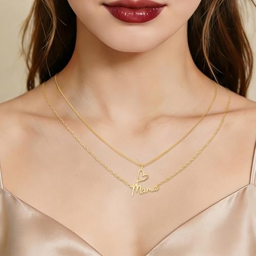 14K Gold Plated Necklace Gold Necklaces for Women Diamond Pendant Dainty Choker Layered Necklaces for Women Jewelry Set Gifts for Women Trendy Sister Mom Wife Womens Her Friend Party - style: 1005