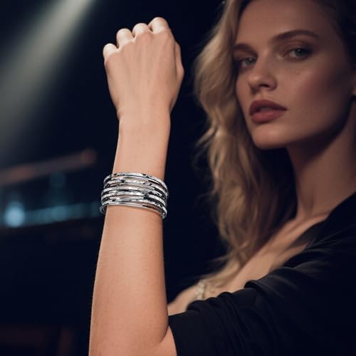 VIBILIA Boho Leather Wrap Bracelets for Women Men Multi-Layer Bracelets with Strong Clasp Western Jewelry - color: 10-Simple Style-Black