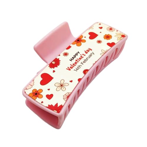 Stylish Hair Clip Fashionable Sublimation Aluminum Plate Hair Clip for Women Heat Transfer Technology Hairpin - color: PK