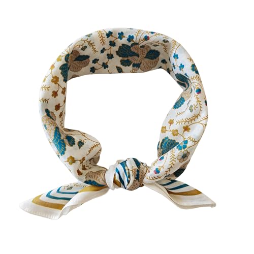 Single Pack Bandanas 60s Premium Cotton Soft Thin Handfeel Large Handkerchief for Men and Women - color: Abstract Floral