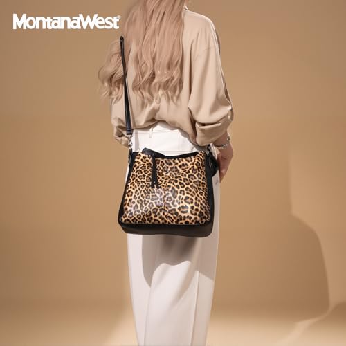 Montana West Hobo Bag for Women Crossbody Purse and Handbags Ladies Chic Shoulder Bags - color: Leopard