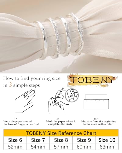 TOBENY Stackable Silver Gold Rings for Women Non Tarnish 14K Gold Plated Cubic Zirconia Ring Set Trendy Dainty Engagement Wedding Bands Thumb Rings Stacking Promise Statement Rings Jewelry Size 6-10 - color: 02-4Pcs Silver Stacking Rings