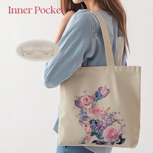 Aesthetic Tote Bag for Women | Medium Size with Inner Pocket | Stylish & Practical - color: Pastel Pink